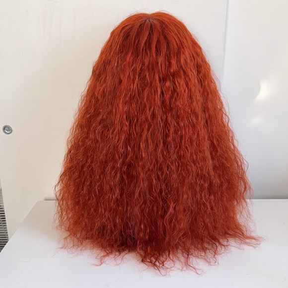 20” curly human hair wig with bangs - Picture 3 of 11